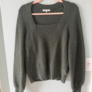Madewell Melwood Square Neck Sweater size M